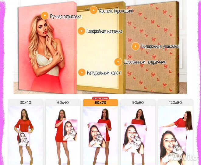 Холст с фото (портрет)