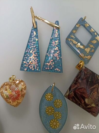 Кулоны, подвески, серьги. Эбоксидная смогла