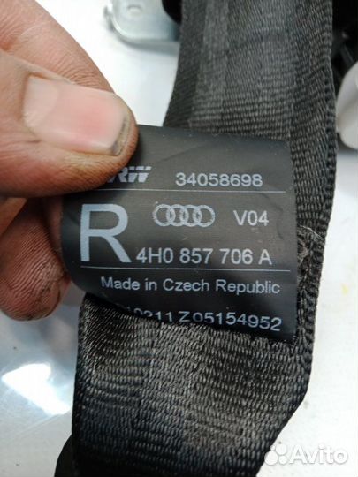 Ремень безопасности передний правый Audi A8 4H