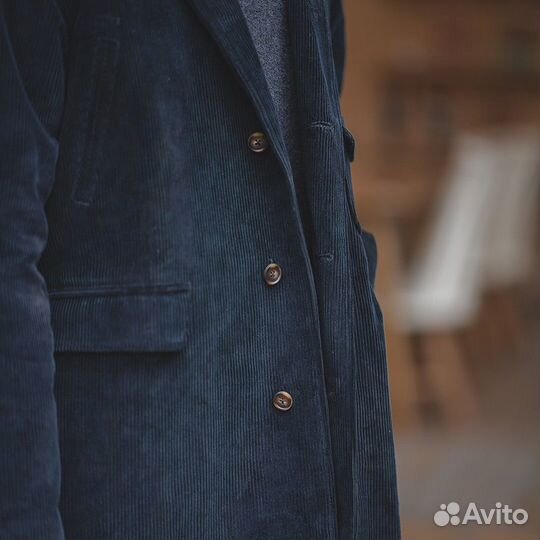 Винтажное вельветовое пальто