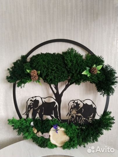 Панно из стабилизированного мха