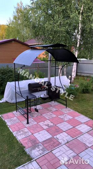 Мангал с крышей