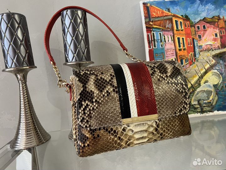 Сумка Италия натуральный питон эксклюзив