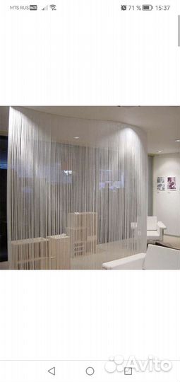 Шторы нитяные кисея