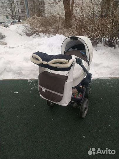 Коляска 2 в 1 teutonia эко кожа