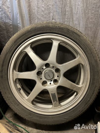 Литые диски r17 5x114 3 с резиной бу