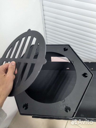 Мангал с печью под казан Люкс