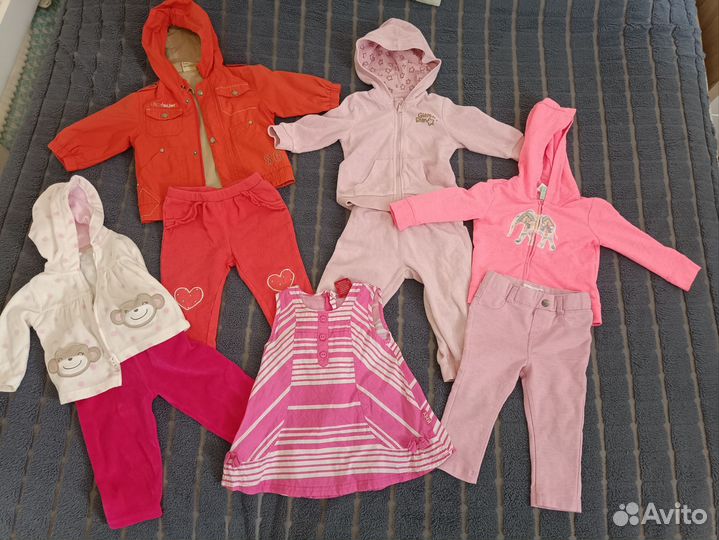 Вещи пакетом на девочку 68 74 80