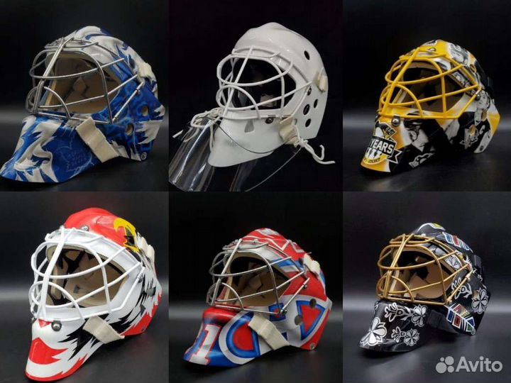 Новый вратарский хоккейный шлем в аэрографии