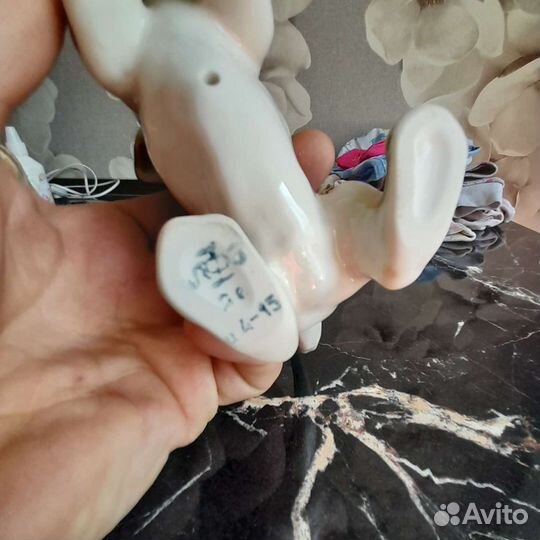 Фарфоровая статуэтка СССР Такса лфз