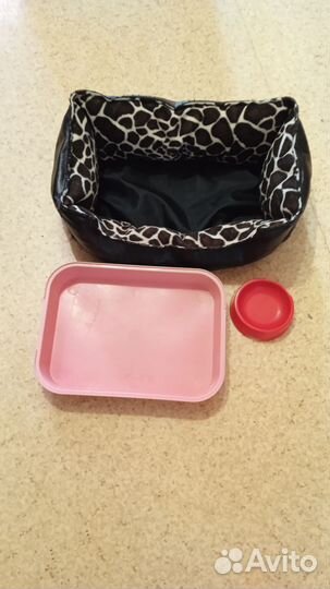 Лежанка лоток и миска. Цена за все