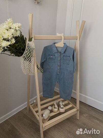 Комбинезон джинсовый детский новый 80,90