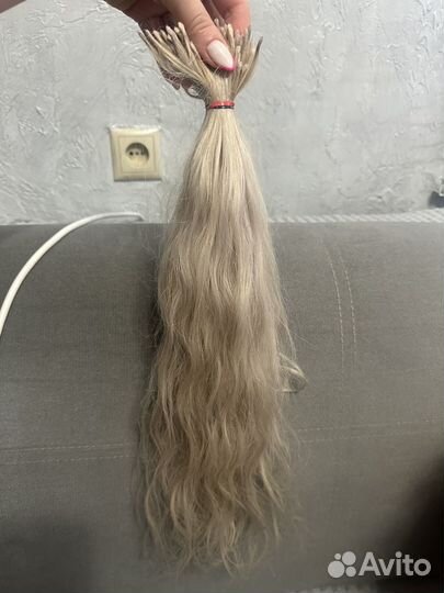 Волосы для наращивания 50 см блонд