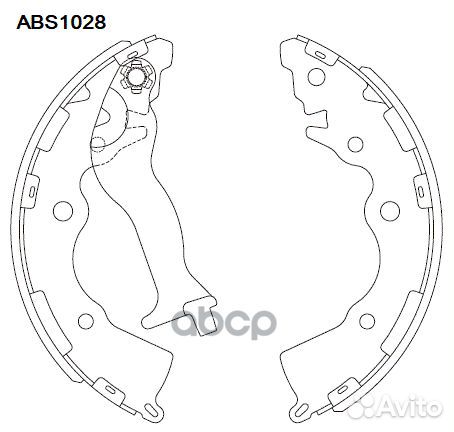 Колодки тормозные барабанные зад ABS1028 AL