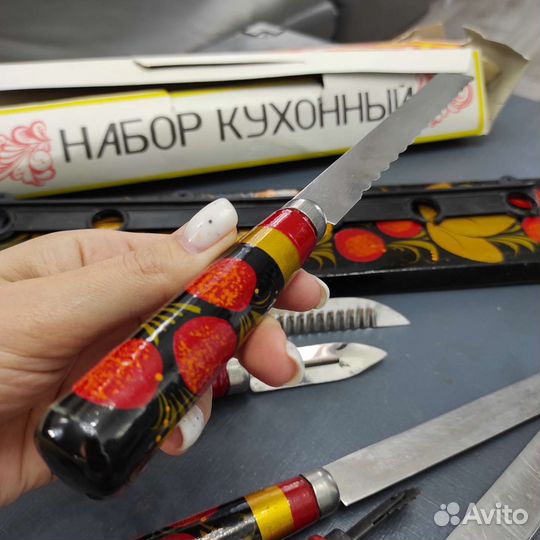 Набор приборов столовых хохлома 6 предм