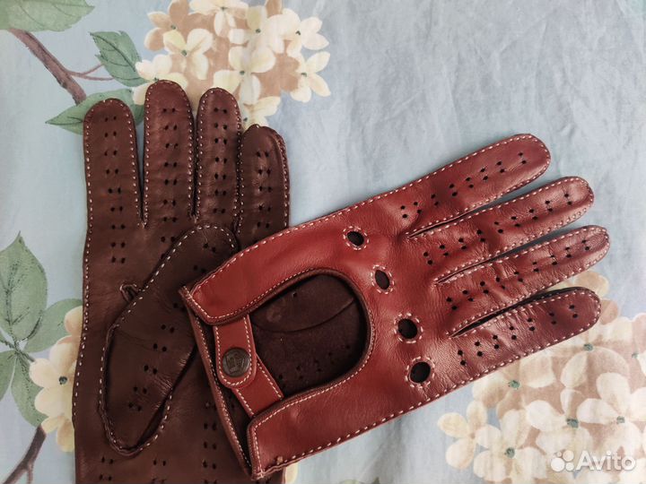 Кожаные перчатки для вождения Tag heuer