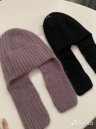 Шапка ушанка женская ангора