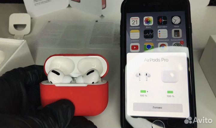 Airpods pro Original на гарантии + чехол +доставка