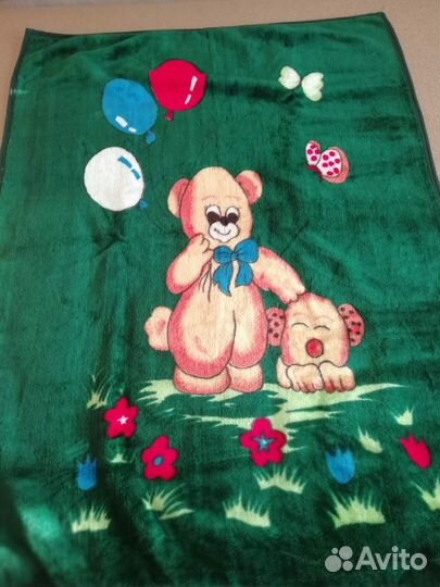 Плед детский плюшевый тёплый 100*130