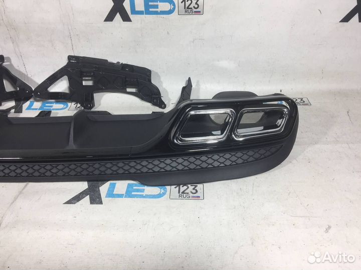 Диффузор с насадками Mercedes W212 AMG 6.3 рест