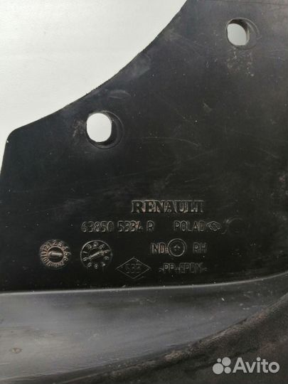 Брызговик передний правый renault duster