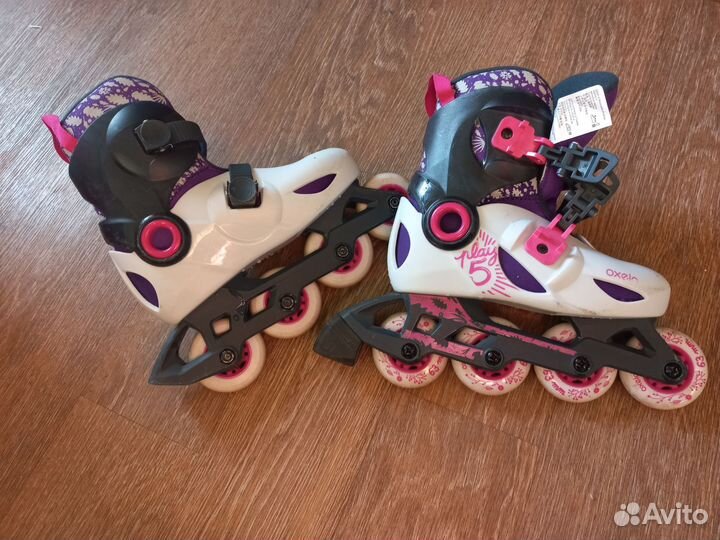 Роликовые коньки Oxelo Play 5, р. 28-30 раздвижные