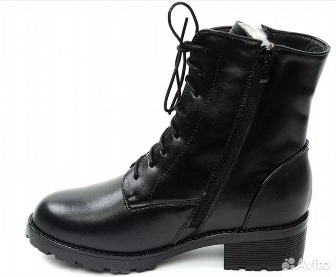 Женские ботинки натуральная кожа /натуральный мех