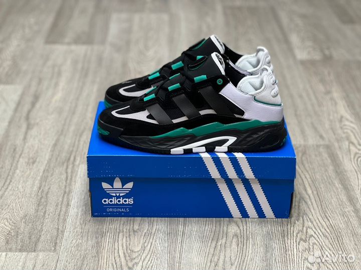 Кроссовки Adidas Niteball Black Green (36-45)