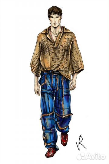 Дизайнер одежды, эскизы одежды