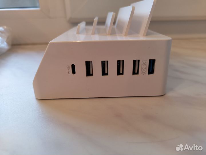 Зарядная станция asometech, 5 USB, 45W Type-C