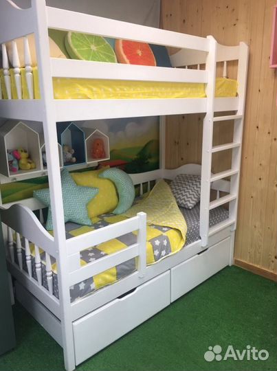 Двухъярусная кровать выкатная для двоих детей