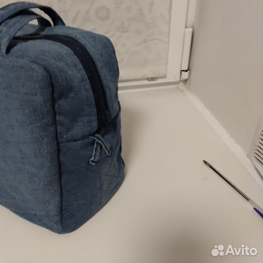 Сумочка вместительная из джинсы