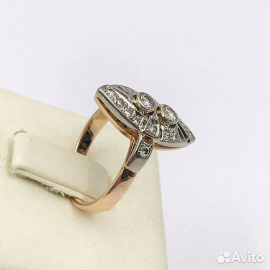 Золотое кольцо с бриллиантами