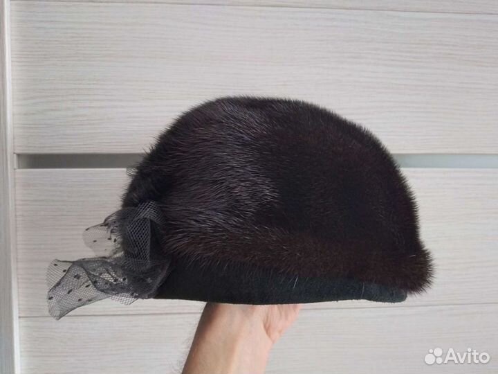 Берет норковый новый