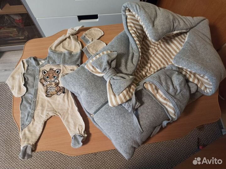 Комплект конверт на выписку осень зима