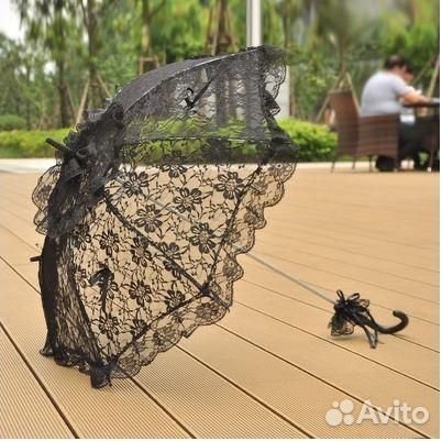 Ажурный гипюровый зонт и веер