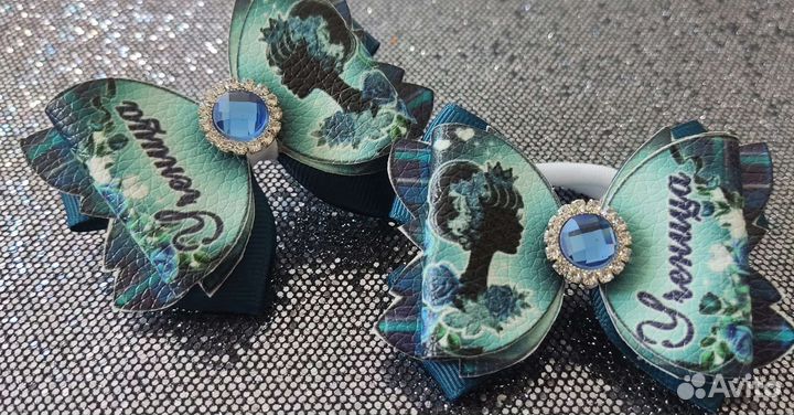 Банты для волос из экокожи