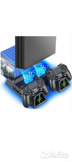 Зарядная станция для геймпадов ps4 с охлаждением