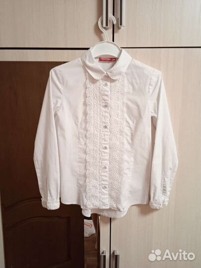 Рубашка школьная 134 р с сарафаном