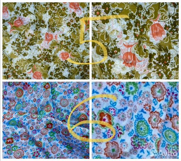 Ткань. Советская. Отрезы. Листайте фото