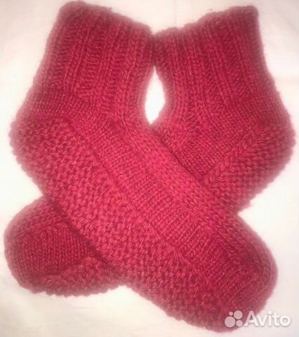 Домашние тапочки вязаные