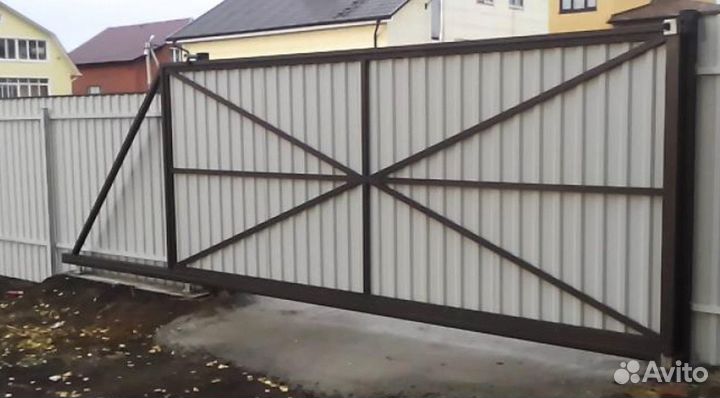 Автоматические откатные ворота под ключ