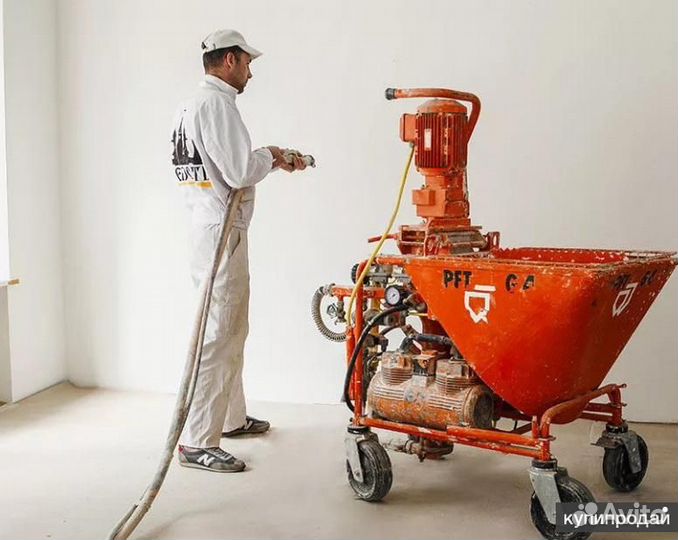 Штукатуры стен (машинная штукатурка)