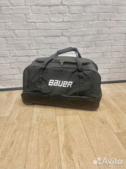 Хоккейный баул на колесах подростковый черный