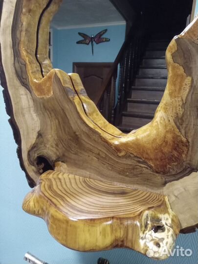 Зеркало, диаметр 70 см, черный орех