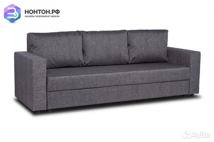 Диван еврокнижка Торонто темно-серый