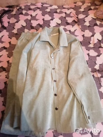 Вельветовый костюм 46