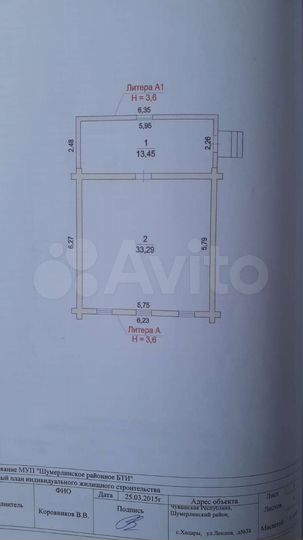 Дом 49 м² на участке 8 сот.