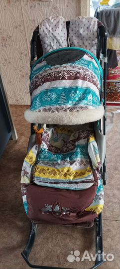 Детские санки коляска