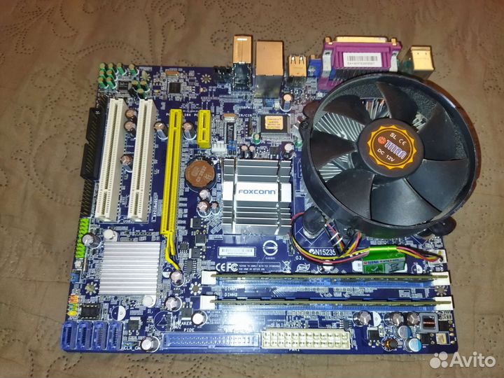 Материнка foxconn g31mxp с процессором,озу,кулер